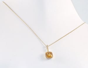 Image of Citrine & Diamond Necklace