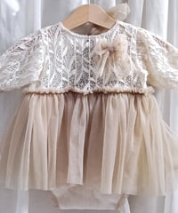 Image 2 of Sitter body-dress for photo shoots | Stella | beige | age 9-12 months