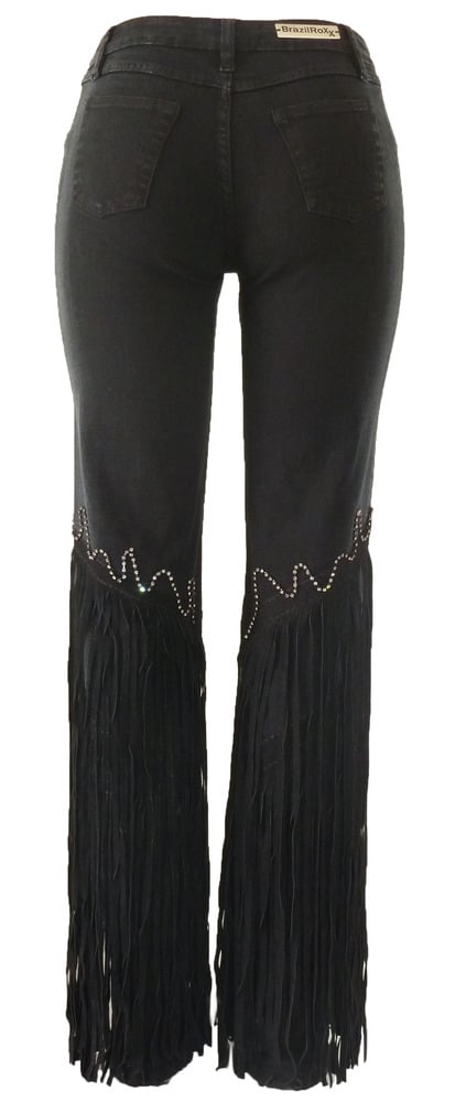 black cowgirl pants