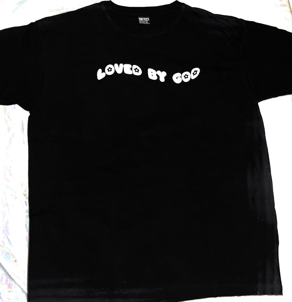 Image of “LOVED BY GOD” BLACK T-SHIRT