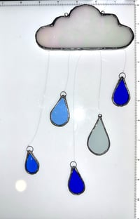 Image 3 of Rain Cloud Stained Glass Suncatcher