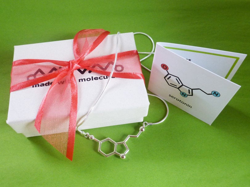 Unisex Serotonin Molecule Necklace 2size-handcrafted Science  Gift-chemistry-psychology-teacher-graduation Gift-christmas Gift - Etsy | Molecule  necklace, Serotonin molecule, Caffeine molecule necklace