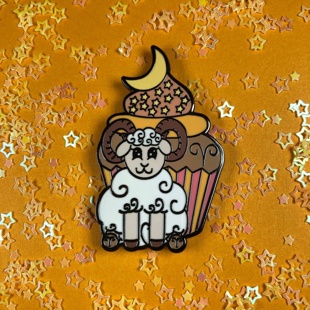 Image of Aries Cupcake Pin