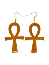 Image 4 of Boucle d’oreille Ankh Bois 