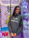 Aloha Is Essential Hoodie - Charcoal with White Lettering