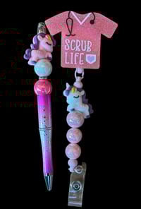Nana Boo Nurse Badge Reel & Pen 