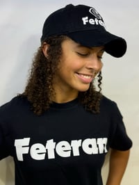 Image 1 of Black/white Feteran vintage dad hat 