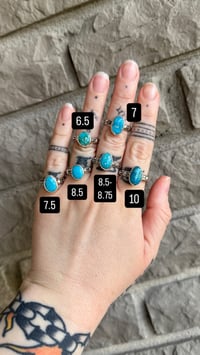 Image 2 of Stamped Turquoise Rings