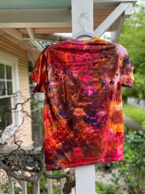 Image of SMALL Rain Dyed Godzilla Be Gay Do Crime Tie Dye Shirt 2