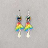 Rainbow 'Shroom Earrings