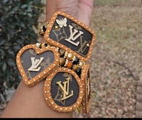 Classic Brown with camel trim 4 Stack Bracelets