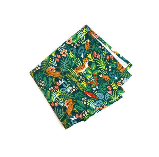 Green Rainforest Pocket Square 