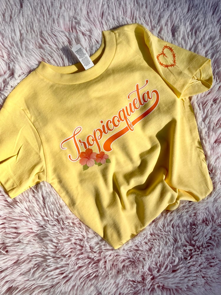 Image of Tropi coqueta yellow t shirt