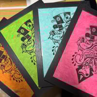 Image 1 of 🚬🎩🤪 Framed Linocut Print