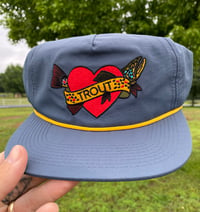 Image 1 of Smokey Grey Trout Heart Unstructured Five Panel Hat