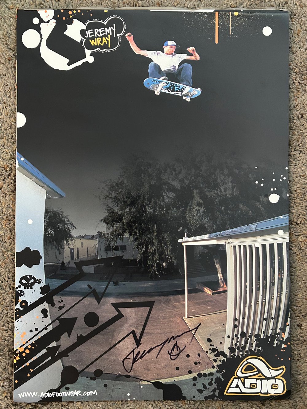 Signed, Double-Sided Vintage Skate Poster