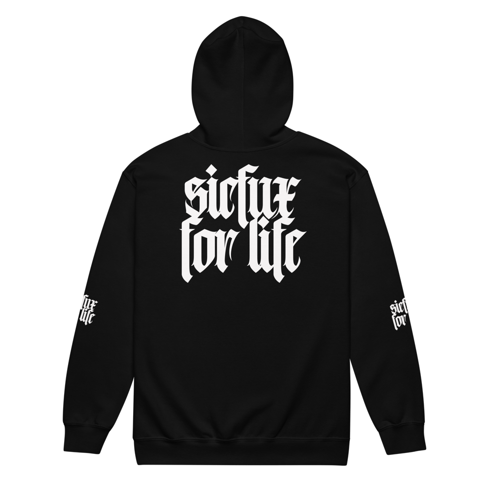 Image of White Sicfux for Life Zip Hoodie