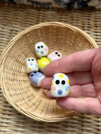 Image 12 of Speckled Pastel Polka Dot Mini Egg Guys (Big) Standing Decoraton