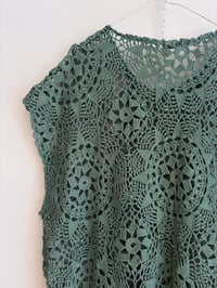 Image 7 of Crochet green vest (m-xl)