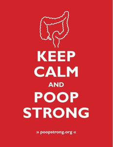 Image of Keep Calm And Poop Strong Baby Onesie (Red)