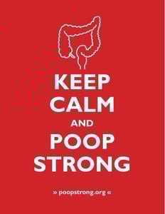 Image of Keep Calm And Poop Strong Baby Onesie (Red)