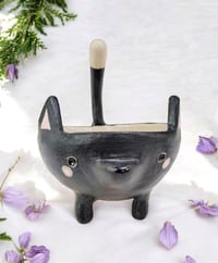 Image 2 of Black Cat Tea Light/Trinket Dish 