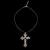 goth cross cord necklace 
