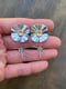 Image of California Poppy Flower Citrine Duo Stud (Stamen and Stone) Earrings