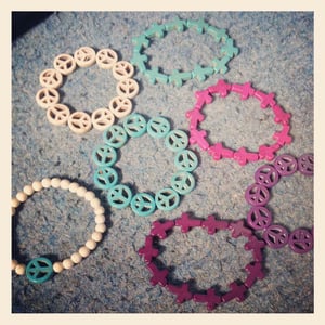 Image of Assorted gemstone bracelets