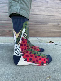 Image 3 of Hungry Rainbow Trout Socks
