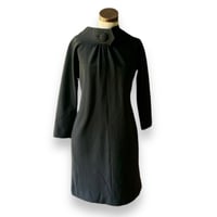 Image 1 of Pauline Trigere Black Shift Dress Medium