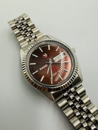 Image 3 of Rado Purple Horse Day Date Brown Dial Stainless Steel Automatic Men’s Watch