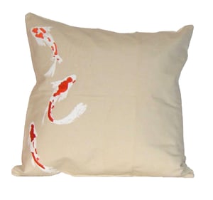 Image of Playing Koi Pillow