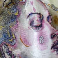 Image 5 of Modern Pierrot Series Original Watercolor artwork 