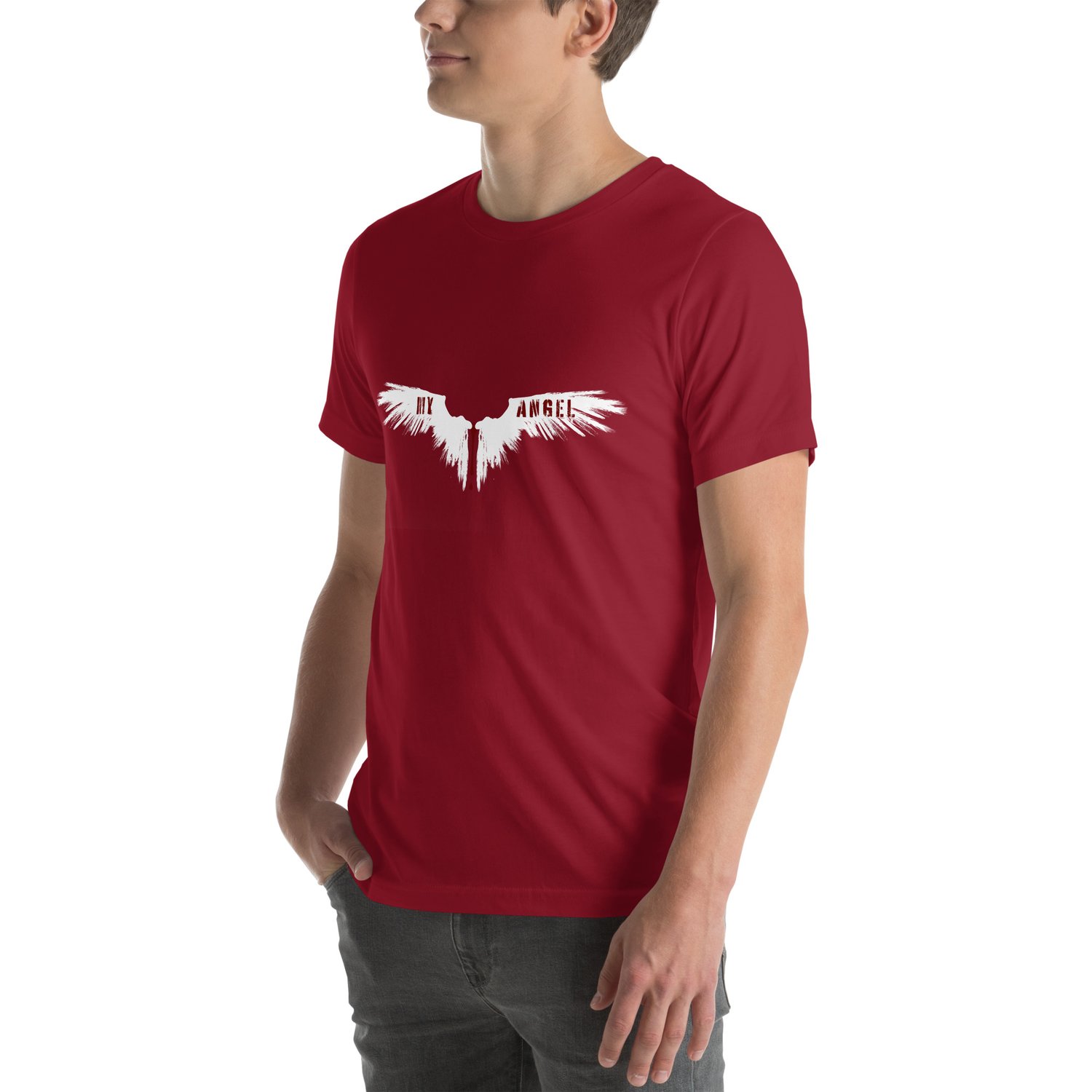 Image of Unisex t-shirt my angel white wings 