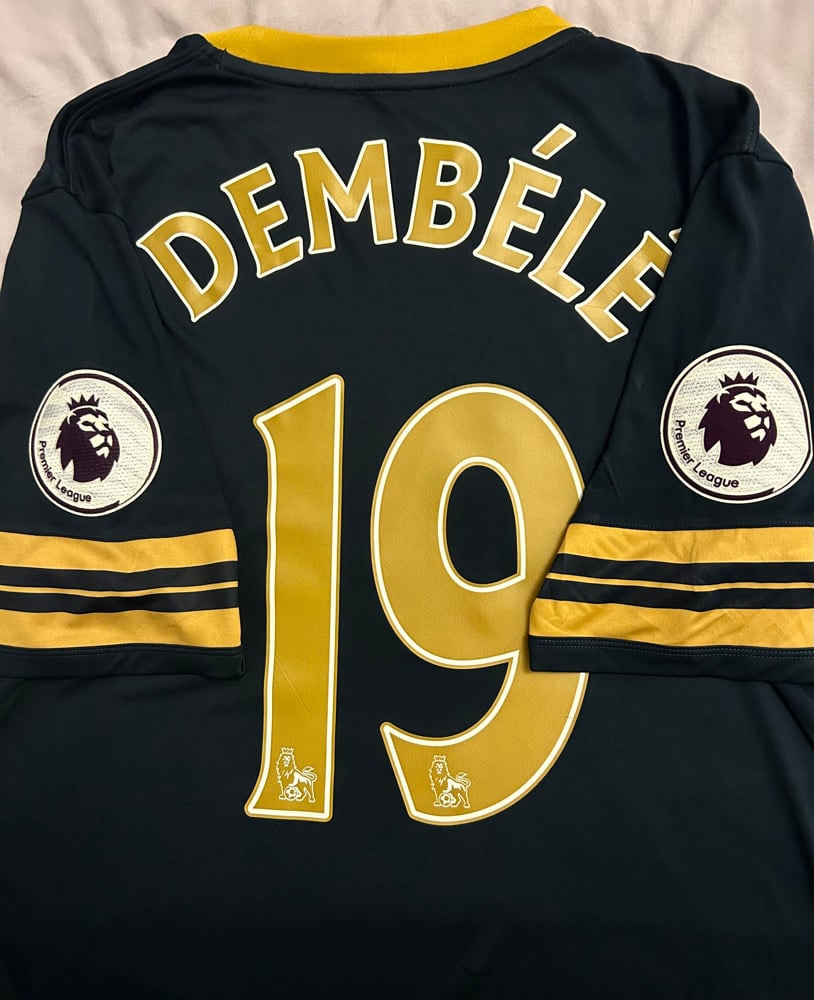 Image of Tottenham Hotspur “DEMBÉLÉ 19” 2016/17 Away Shirt + PL patches (XL)
