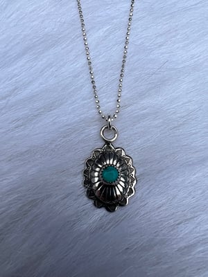 Image of Verde Valley Turquoise Concho Pendant 