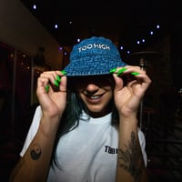 Image 1 of Too High Bucket Hat (Blue Denim)