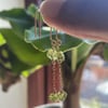 Peridot Drop Earrings 14KGF