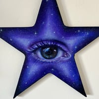 Image 5 of “We’re made of stars” acrylic on star canvas - vol.3