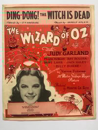 Image 2 of Ding-Dong! The Witch Is Dead from The Wizard of Oz, framed 1939 vintage sheet music