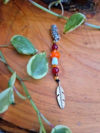 Image 1 of Feather Dangle with Carnelian 