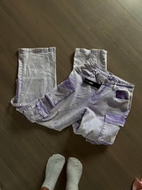purple cargo pants (sz med)
