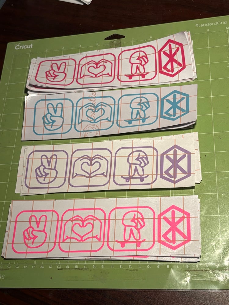 Peace Love Fingerboard bumper vinyls