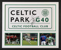Signed Framed Shunsuke Nakamura Celtic FC Street Sign