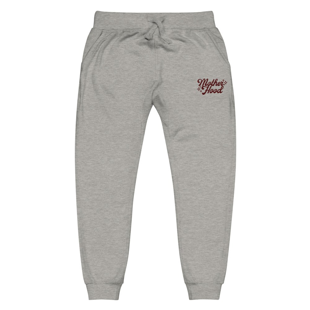 Image of GREY MOTHERHOOD UNISEX FLEECE SWEATPANTS