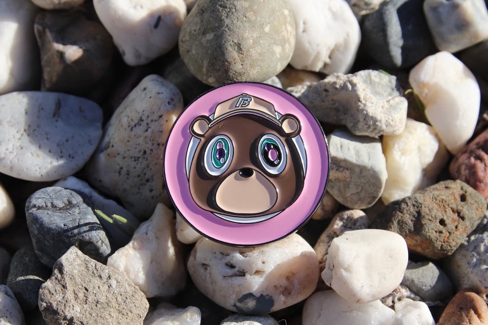 Image of Bear Pin - Spumoni Storm Pink