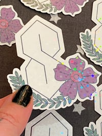 Image 1 of The S Floral 3" Vinyl Waterproof Sticker