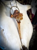 Citrine & Quartz - Deer Vertebra Necklace 