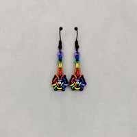 Image 3 of Hoodoo Hex Pride Flag Earrings